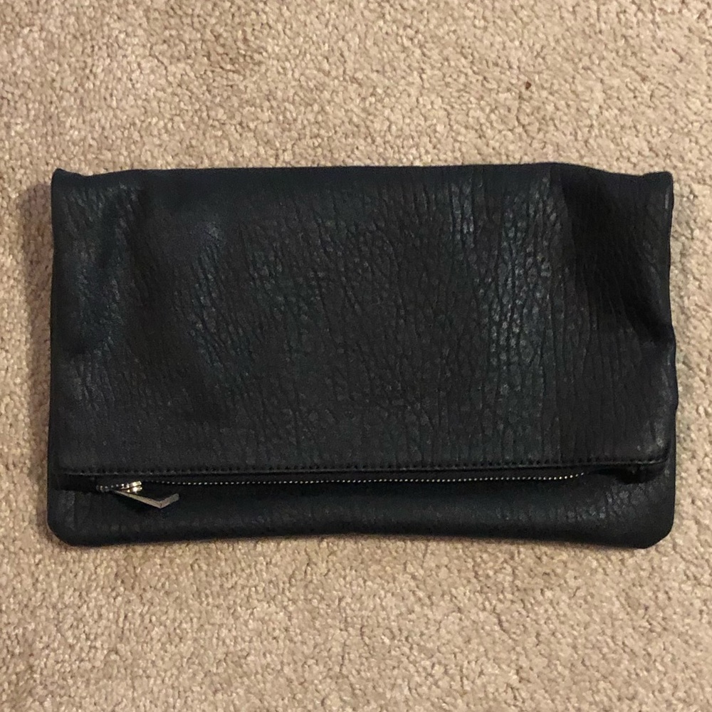 Black Fold Over Clutch